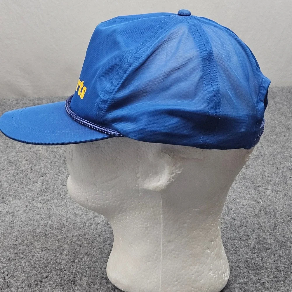 Lamperts Rope Hat Snapback Blue Nylon Logo Cap Y2K USA Fabric Americana Lamperts